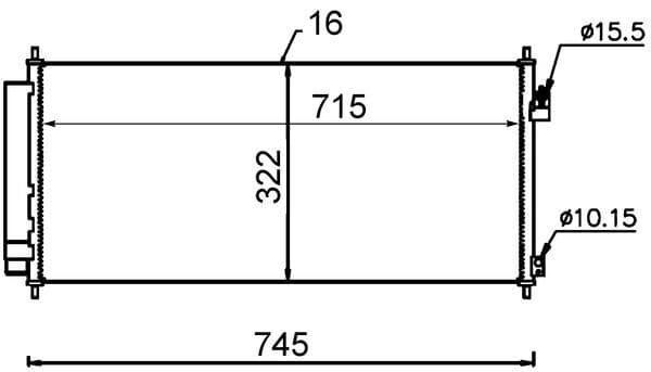 MAHLE ORIGINAL Kondenzátor klimatizácie AC 702 000S 1