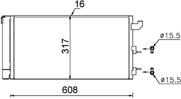 MAHLE ORIGINAL Kondenzátor klimatizácie AC 710 000S 1