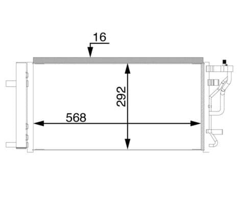 MAHLE ORIGINAL Kondenzátor klimatizácie AC 71 000S 1