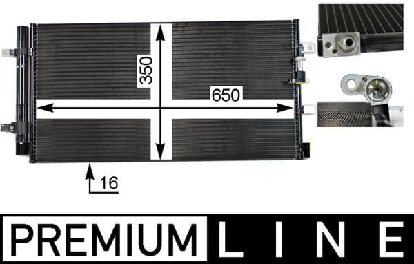 MAHLE ORIGINAL Kondenzátor klimatizácie AC 738 000P 1