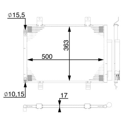 MAHLE ORIGINAL Kondenzátor klimatizácie AC 77 000S 1