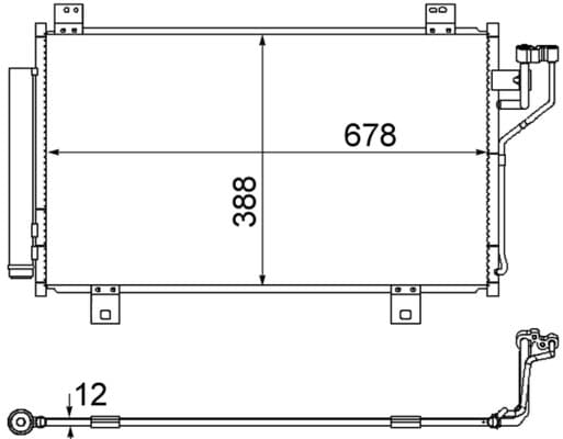 MAHLE ORIGINAL Kondenzátor klimatizácie AC 865 000S 1