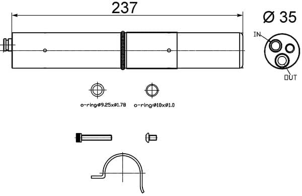 MAHLE ORIGINAL Vysúžač klimatizácie AD 250 000S 1