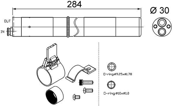 MAHLE ORIGINAL Vysúžač klimatizácie AD 251 000S 1