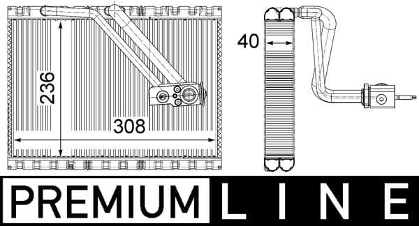 MAHLE ORIGINAL Výparník klimatizácie AE 128 000P 1