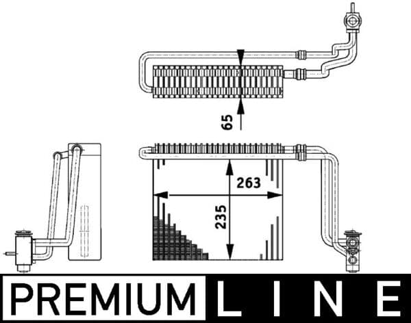 MAHLE ORIGINAL Výparník klimatizácie AE 65 000P 1