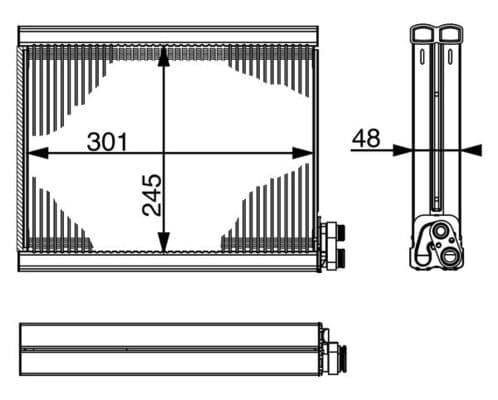 MAHLE ORIGINAL Výparník klimatizácie AE 71 000S 1