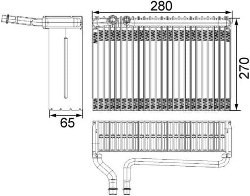 MAHLE ORIGINAL Výparník klimatizácie AE 82 000S 1