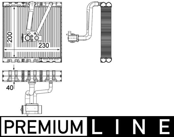 MAHLE ORIGINAL Výparník klimatizácie AE 93 000P 1