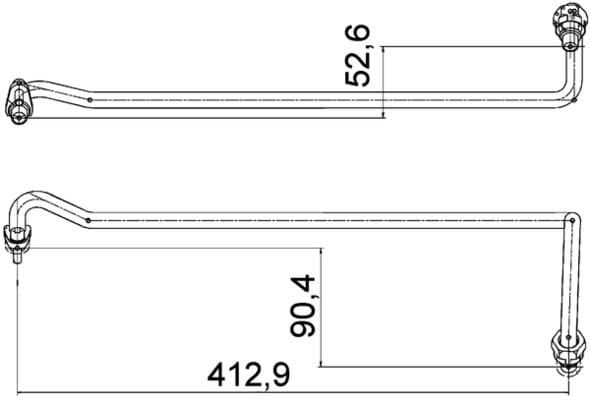 MAHLE ORIGINAL Olejová hadica AHX 4 000P 1
