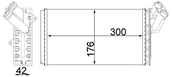 MAHLE ORIGINAL Výmenník tepla vnútorného kúrenia AH 104 000S 1