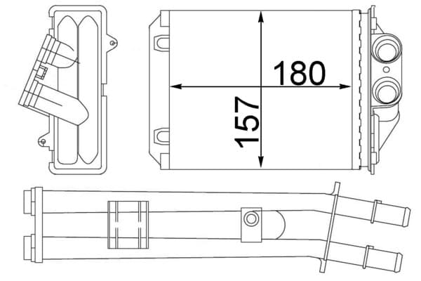 MAHLE ORIGINAL Výmenník tepla vnútorného kúrenia AH 213 000S 1