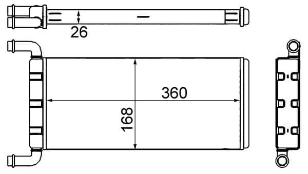 MAHLE ORIGINAL Výmenník tepla vnútorného kúrenia AH 241 000S 1