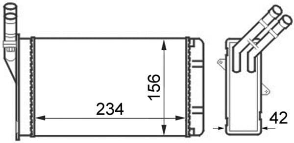 MAHLE ORIGINAL Výmenník tepla vnútorného kúrenia AH 43 000S 1