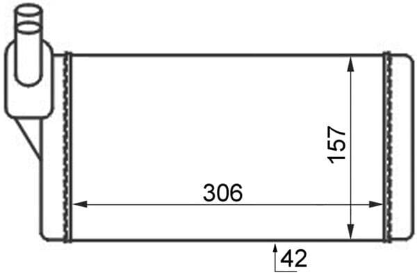 MAHLE ORIGINAL Výmenník tepla vnútorného kúrenia AH 47 000S 1