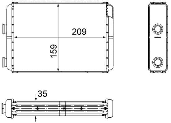 MAHLE ORIGINAL Výmenník tepla vnútorného kúrenia AH 60 000S 1
