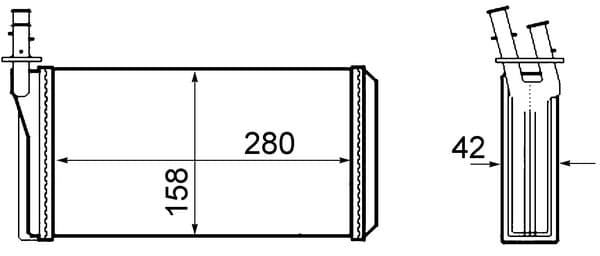 MAHLE ORIGINAL Výmenník tepla vnútorného kúrenia AH 63 000S 1
