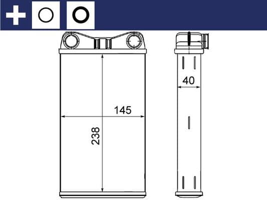 MAHLE ORIGINAL Výmenník tepla vnútorného kúrenia AH 7 000S 1