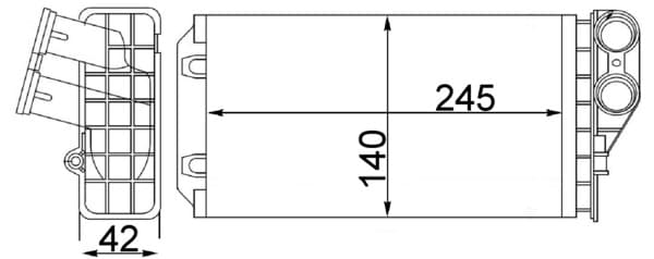MAHLE ORIGINAL Výmenník tepla vnútorného kúrenia AH 82 000S 1
