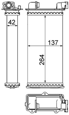 MAHLE ORIGINAL Výmenník tepla vnútorného kúrenia AH94000S 1