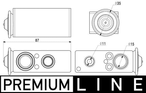 MAHLE ORIGINAL Expanzný ventil klimatizácie AVE 17 000P 1