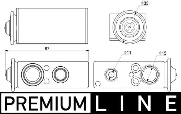 MAHLE ORIGINAL Expanzný ventil klimatizácie AVE 18 000P 1