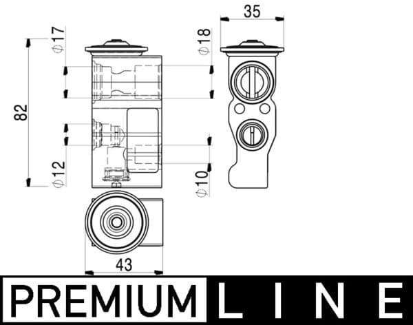 MAHLE ORIGINAL Expanzný ventil klimatizácie AVE 2 000P 1