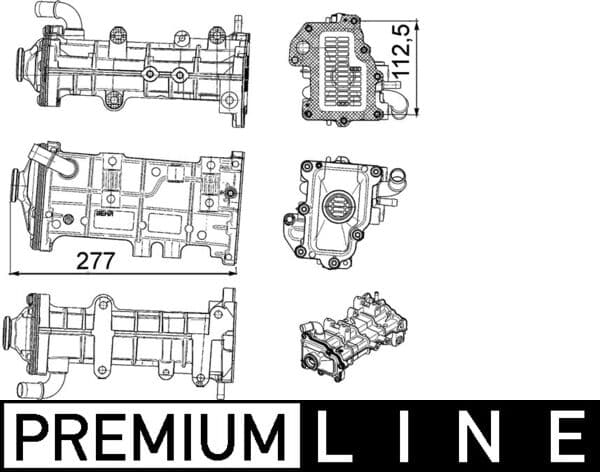 MAHLE ORIGINAL Chladič pre recirkuláciu plynov CE 23 000P 1