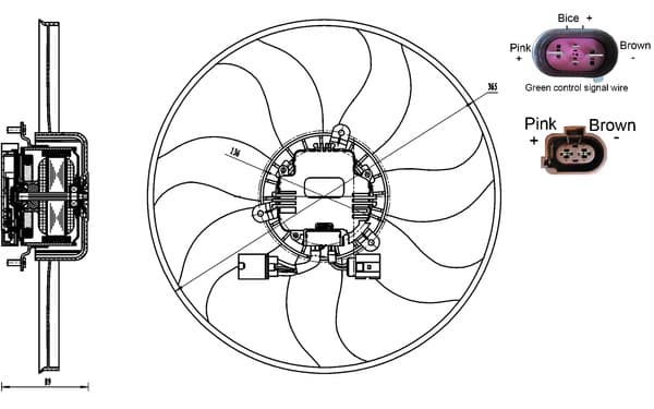 MAHLE ORIGINAL Ventilátor chladenia motora CFF 170 000S 1