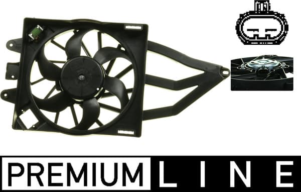MAHLE ORIGINAL Ventilátor chladenia motora CFF 315 000P 1