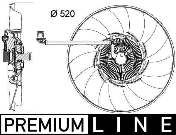 MAHLE ORIGINAL Ventilátor chladenia motora CFF 474 000P 1