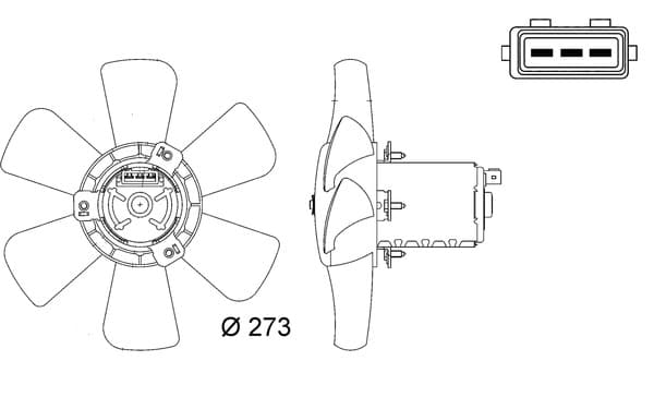 MAHLE ORIGINAL Ventilátor chladenia motora CFF 7 000S 1