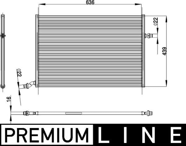 MAHLE ORIGINAL Nízkoteplotný chladič, chladič turbodúchadla CIR 26 000P 1