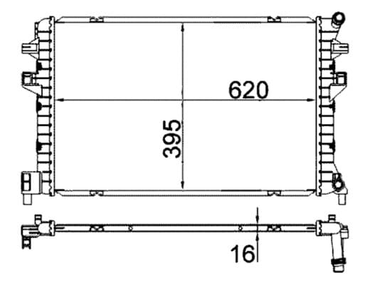 MAHLE ORIGINAL Nízkoteplotný chladič, chladič turbodúchadla CIR 34 000S 1