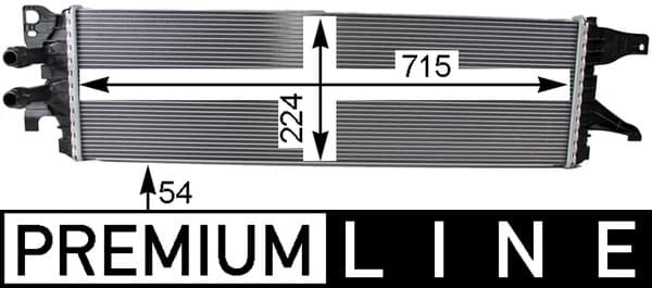 MAHLE ORIGINAL Nízkoteplotný chladič, chladič turbodúchadla CIR 8 000P 1