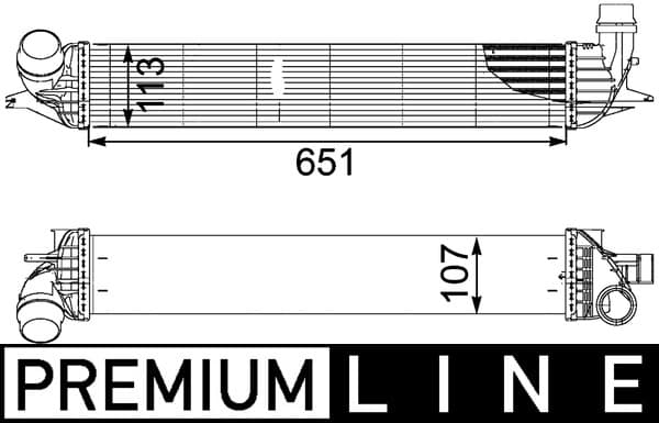 MAHLE ORIGINAL Chladič plniaceho vzduchu CI 151 000P 1