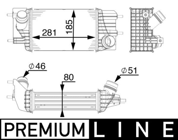 MAHLE ORIGINAL Chladič plniaceho vzduchu CI 154 000P 1