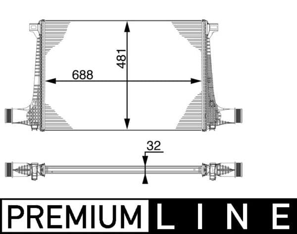 MAHLE ORIGINAL Chladič plniaceho vzduchu CI 220 000P 1