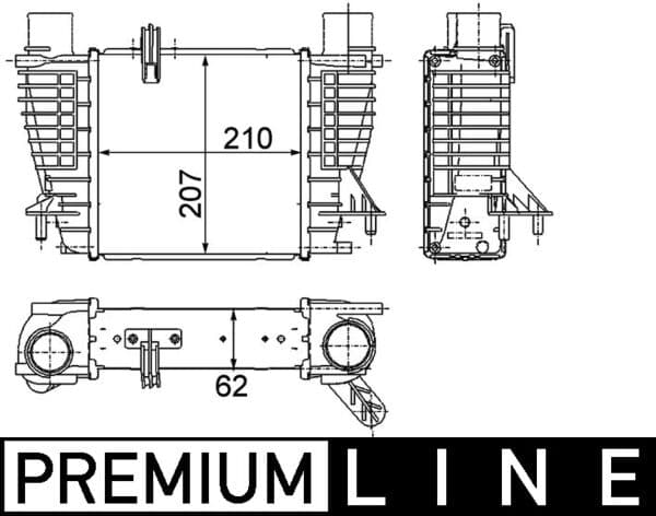 MAHLE ORIGINAL Chladič plniaceho vzduchu CI 264 000P 1