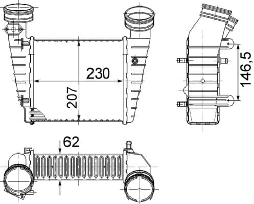 MAHLE ORIGINAL Chladič plniaceho vzduchu CI 346 000S 1