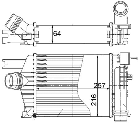 MAHLE ORIGINAL Chladič plniaceho vzduchu CI 498 000S 1