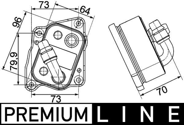 MAHLE ORIGINAL Chladič motorového oleja CLC 107 000P 1