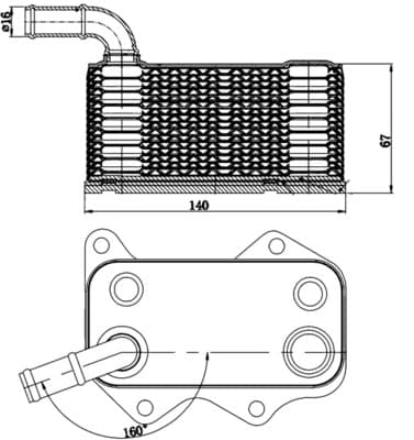 MAHLE ORIGINAL Chladič motorového oleja CLC 174 000S 1