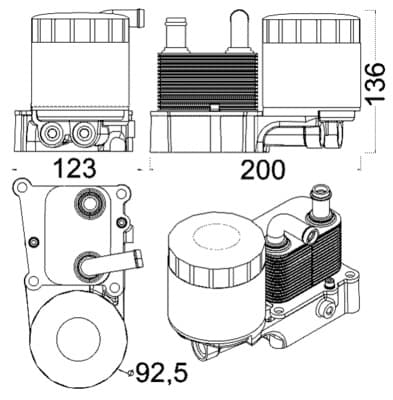 MAHLE ORIGINAL Chladič motorového oleja CLC 191 000S 1