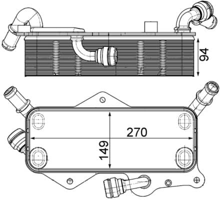 MAHLE ORIGINAL Chladič oleja automatickej prevodovky CLC 218 000P 1
