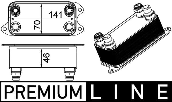 MAHLE ORIGINAL Chladič oleja automatickej prevodovky CLC 227 000P 1