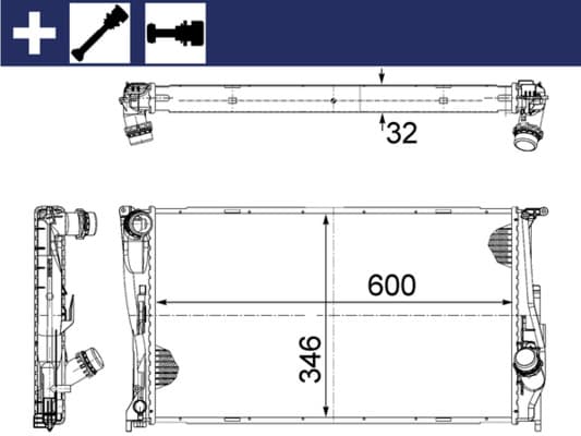 MAHLE ORIGINAL Chladič motora CR 1083 000S 1