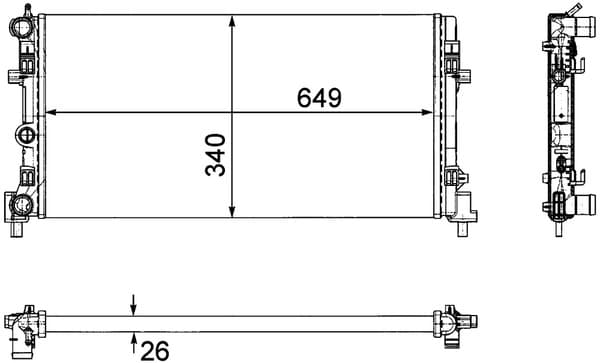 MAHLE ORIGINAL Chladič motora CR 1096 000P 1