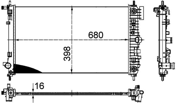 MAHLE ORIGINAL Chladič motora CR 1098 000P 1