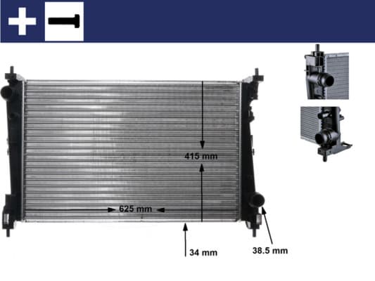MAHLE ORIGINAL Chladič motora CR 1112 000S 1